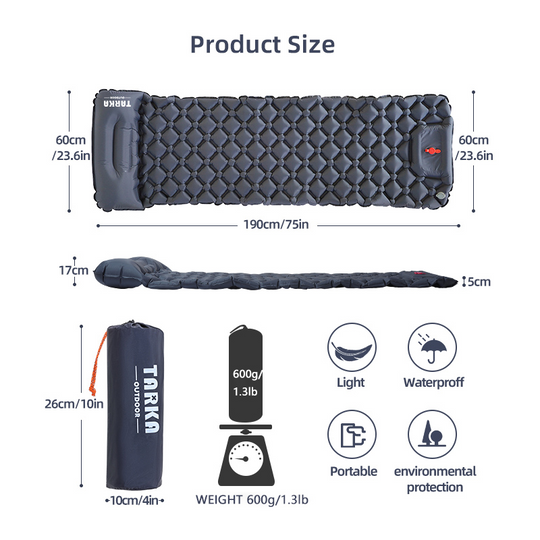 InflateMate | Ergonomisch luchtbed met ingebouwde pomp