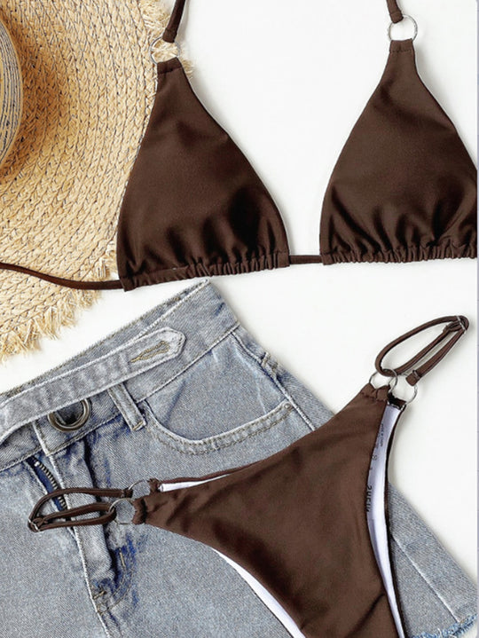 Lindy | String bikini met ringetjes