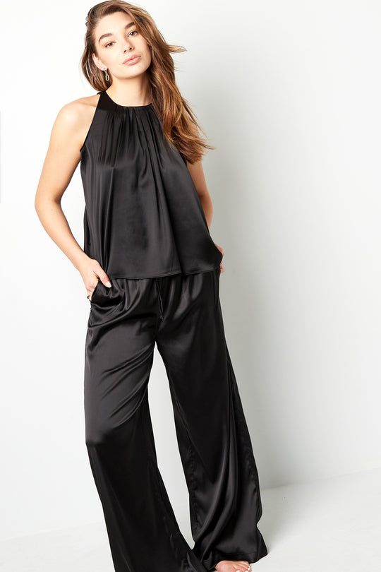 Livi | Zijden haltertop en broek