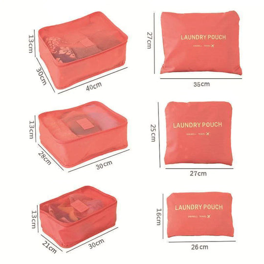 ReisOrganizer | Set van 7 ruimtebesparende opbergtassen