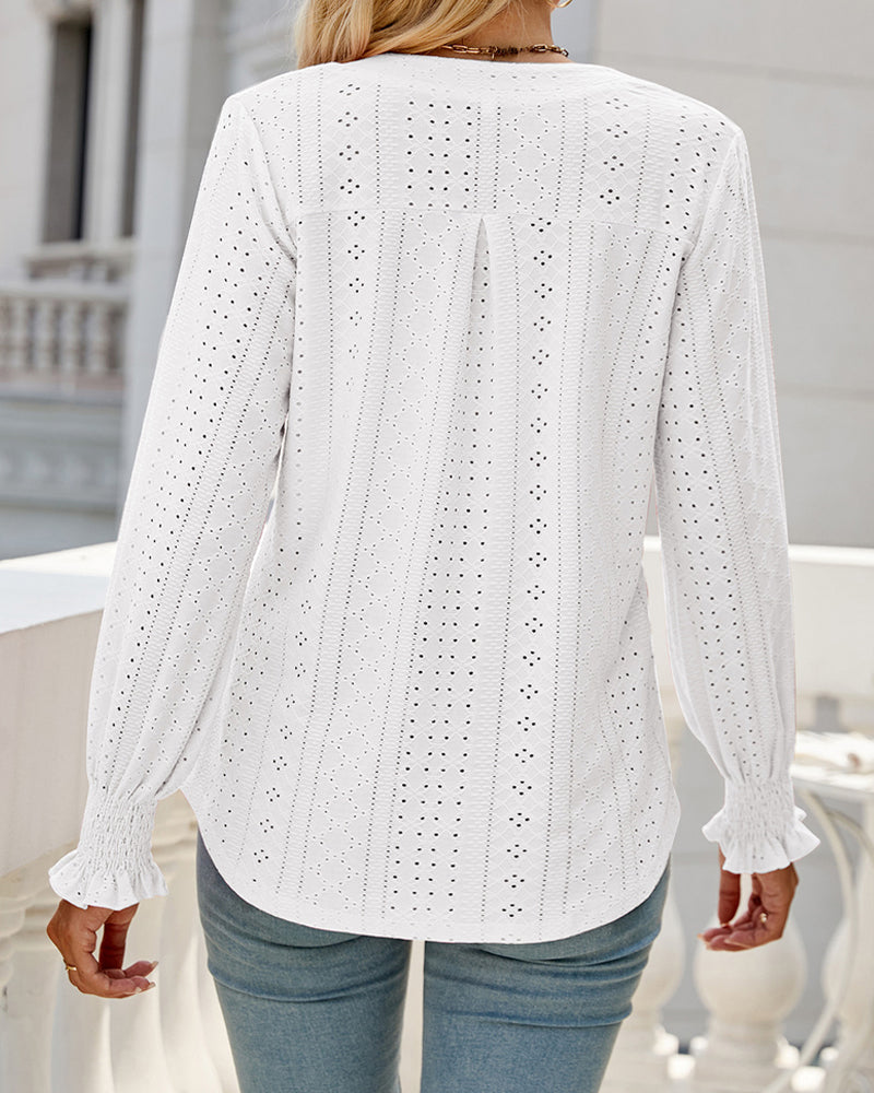 Iris | Casual blouse met V-Hals