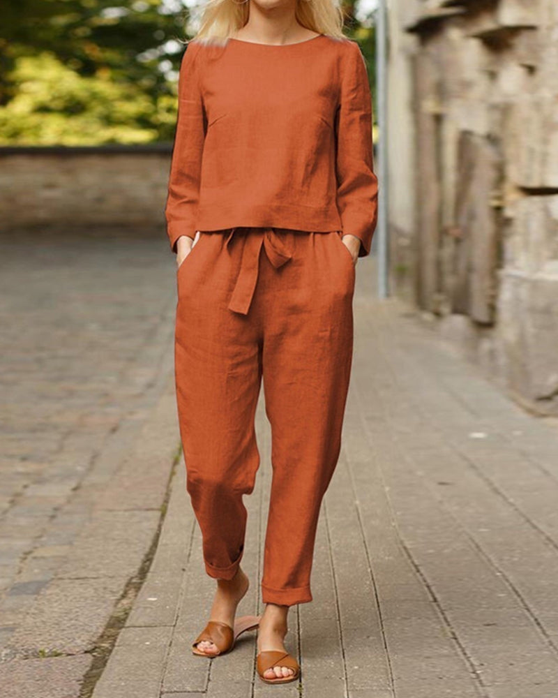 Lara | Casual Tweedelige Linnenset