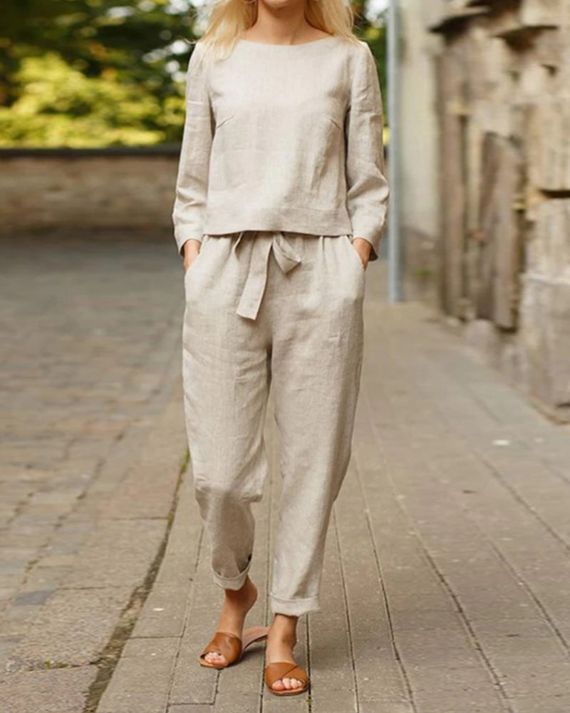 Lara | Casual Tweedelige Linnenset