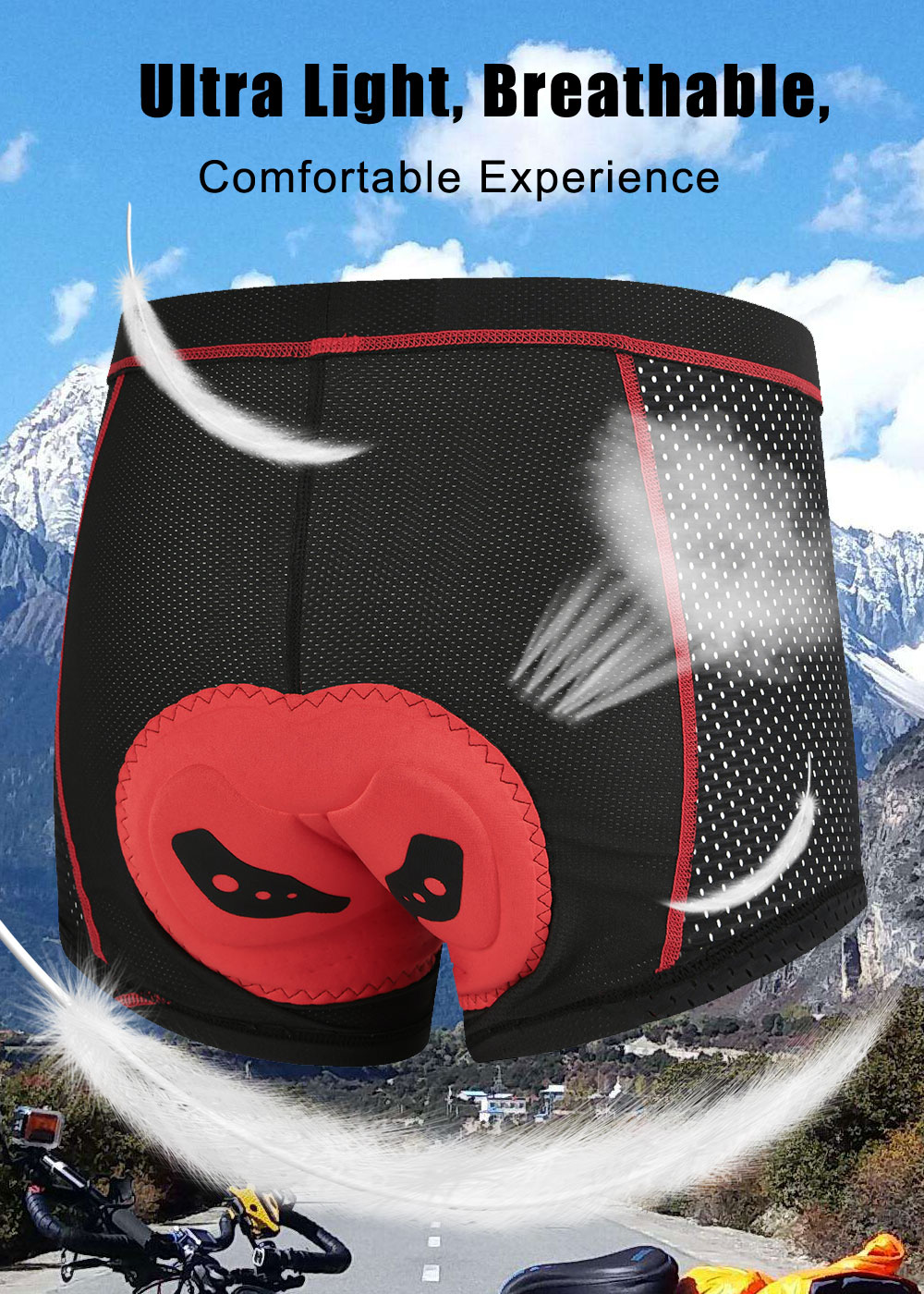 NaturoComfort | Unisex Fietsbroek 5D gel | 1+1 GRATIS