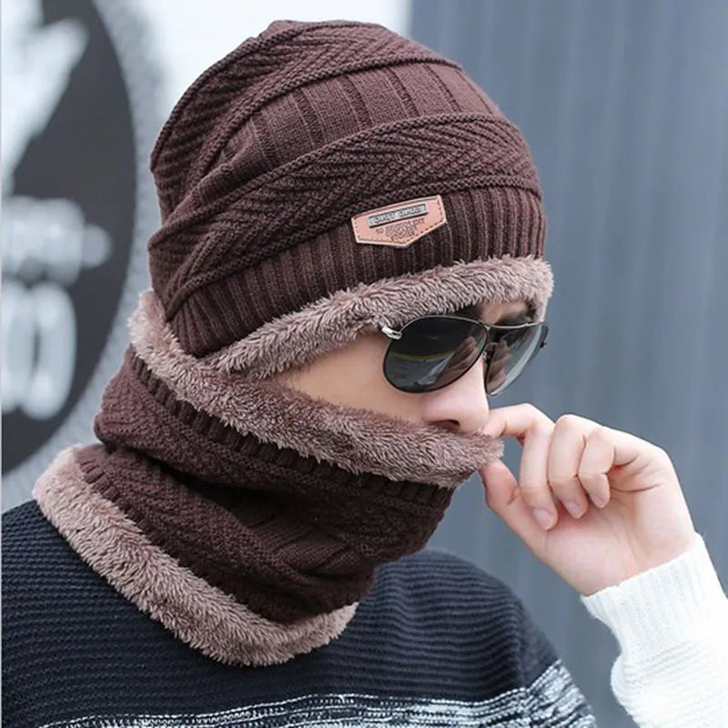 Ansel | Gebreide muts met nekwarmer