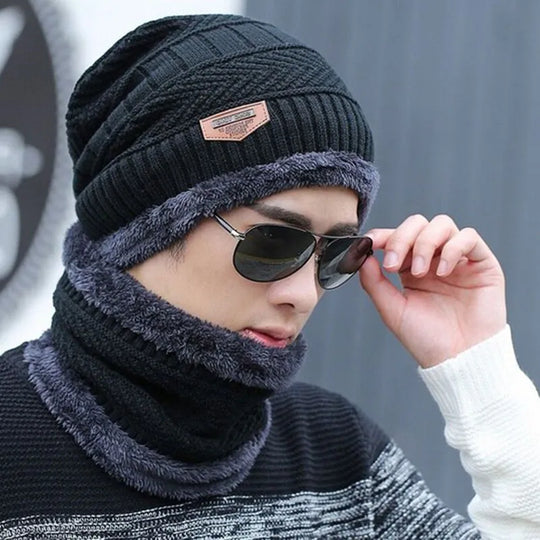 Ansel | Gebreide muts met nekwarmer