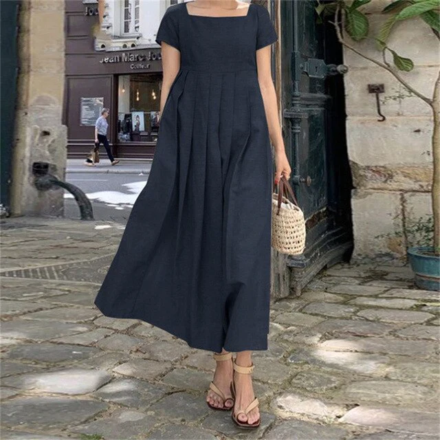 OrganicAttire | Elegante & losse jurk van biologisch katoen