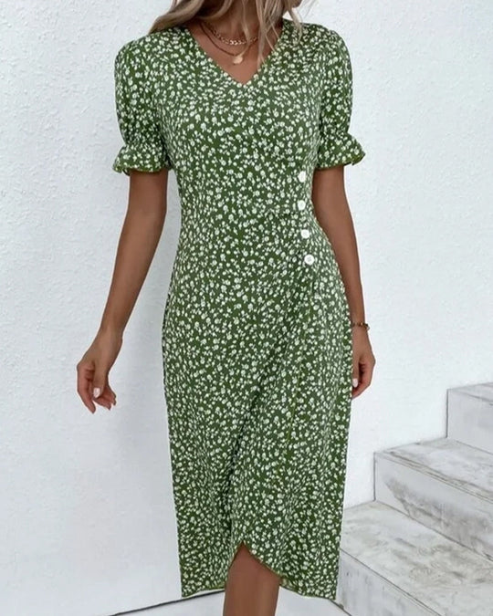 Bella | Gebloemde midi-jurk
