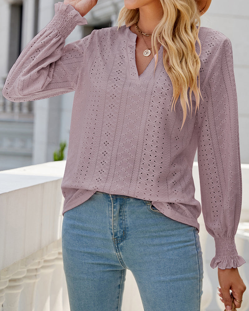 Iris | Casual blouse met V-Hals