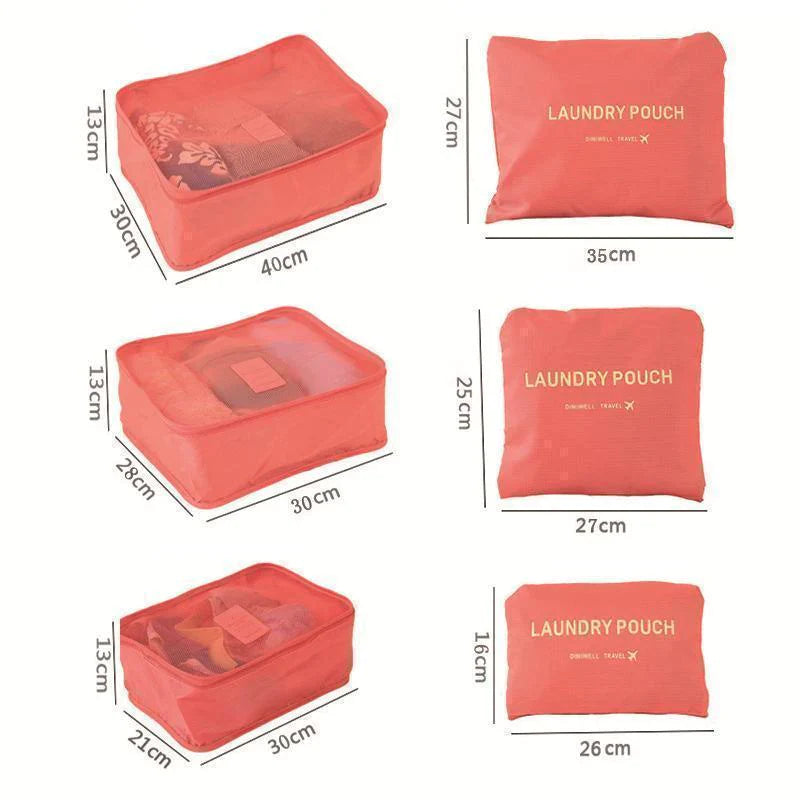 ReisOrganizer | Set van 7 ruimtebesparende opbergtassen