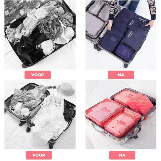ReisOrganizer | Set van 7 ruimtebesparende opbergtassen