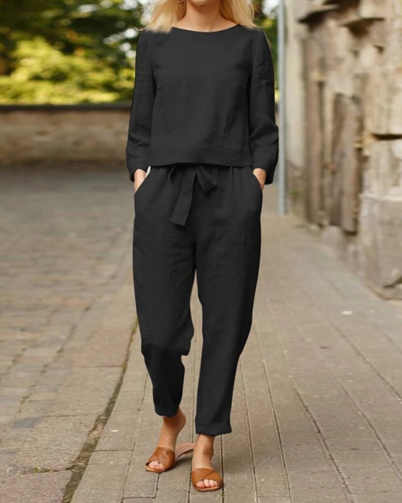 Lara | Casual Tweedelige Linnenset