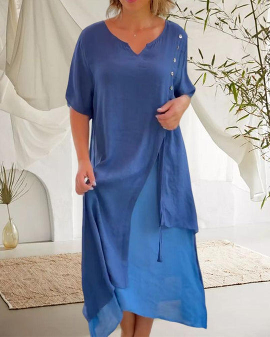 Annika | Comfortabele jurk met korte mouwen