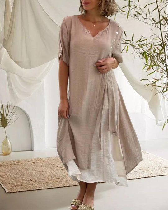 Annika | Comfortabele jurk met korte mouwen