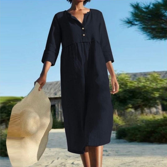 OrganicAttire | Elegante & losse jurk van biologisch katoen
