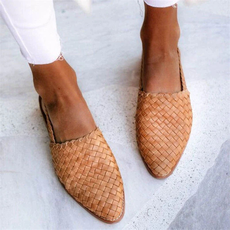 Lea | Geweven platte schoenen